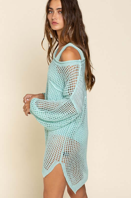 Oversized See-through Pullover Sweater | Stylish & Comfortable - Trendify