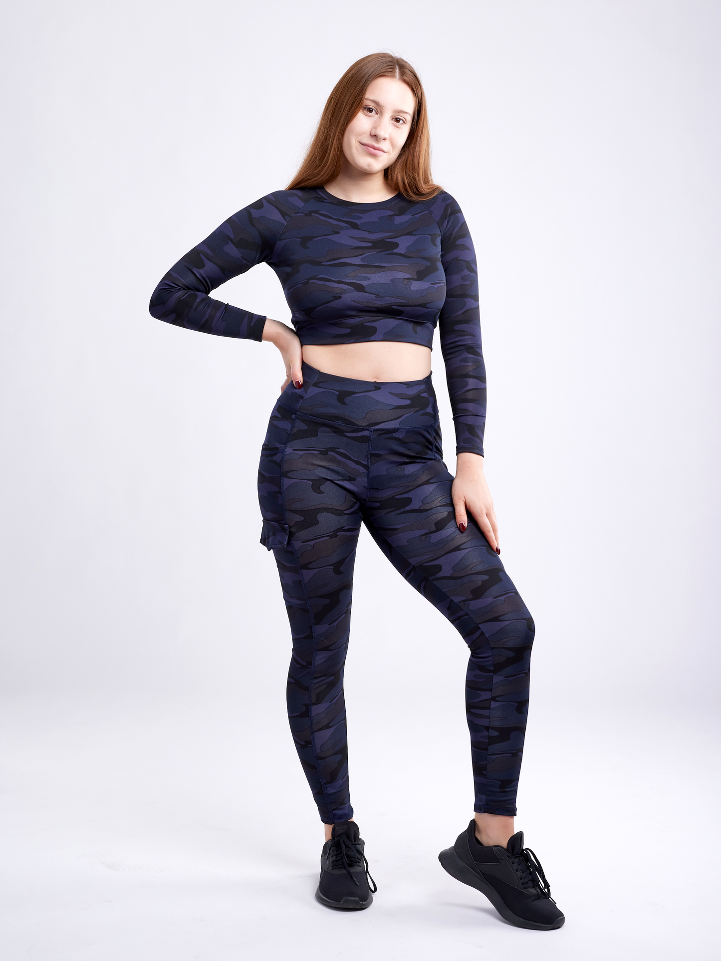 Long-Sleeve Crop Top | Women's Gym Wear - FitFlex