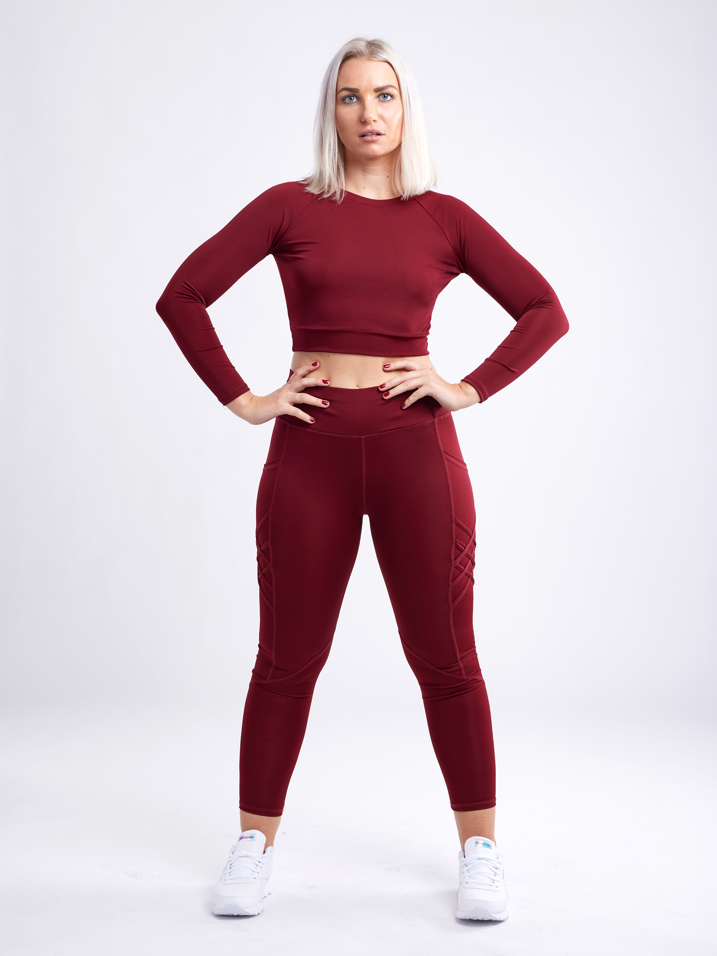 Long-Sleeve Crop Top | Women's Gym Wear - FitFlex