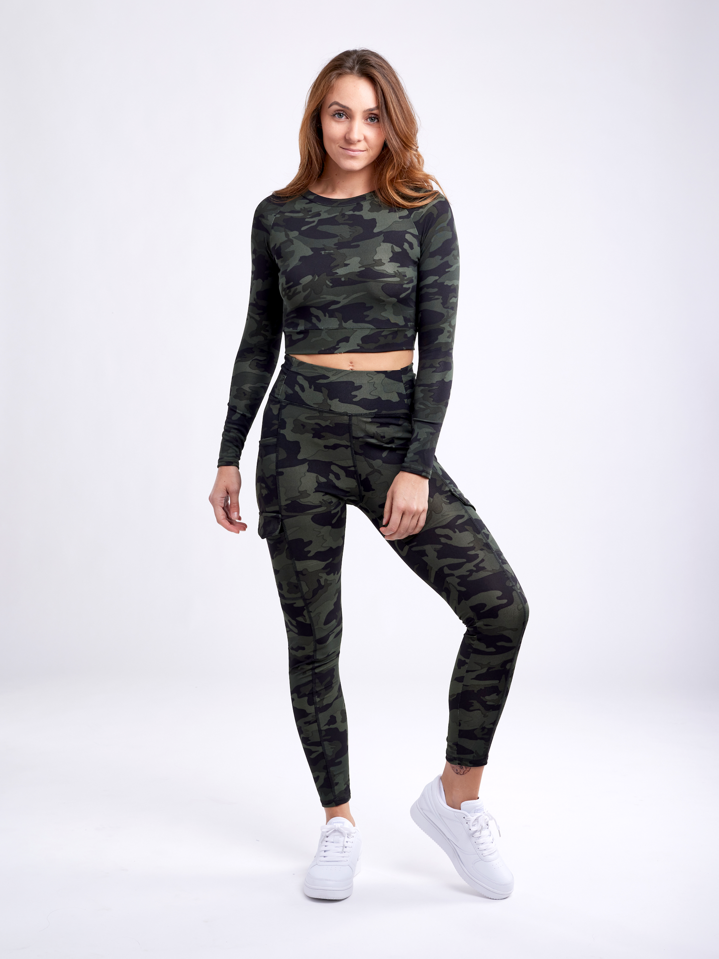 Long-Sleeve Crop Top | Women's Gym Wear - FitFlex