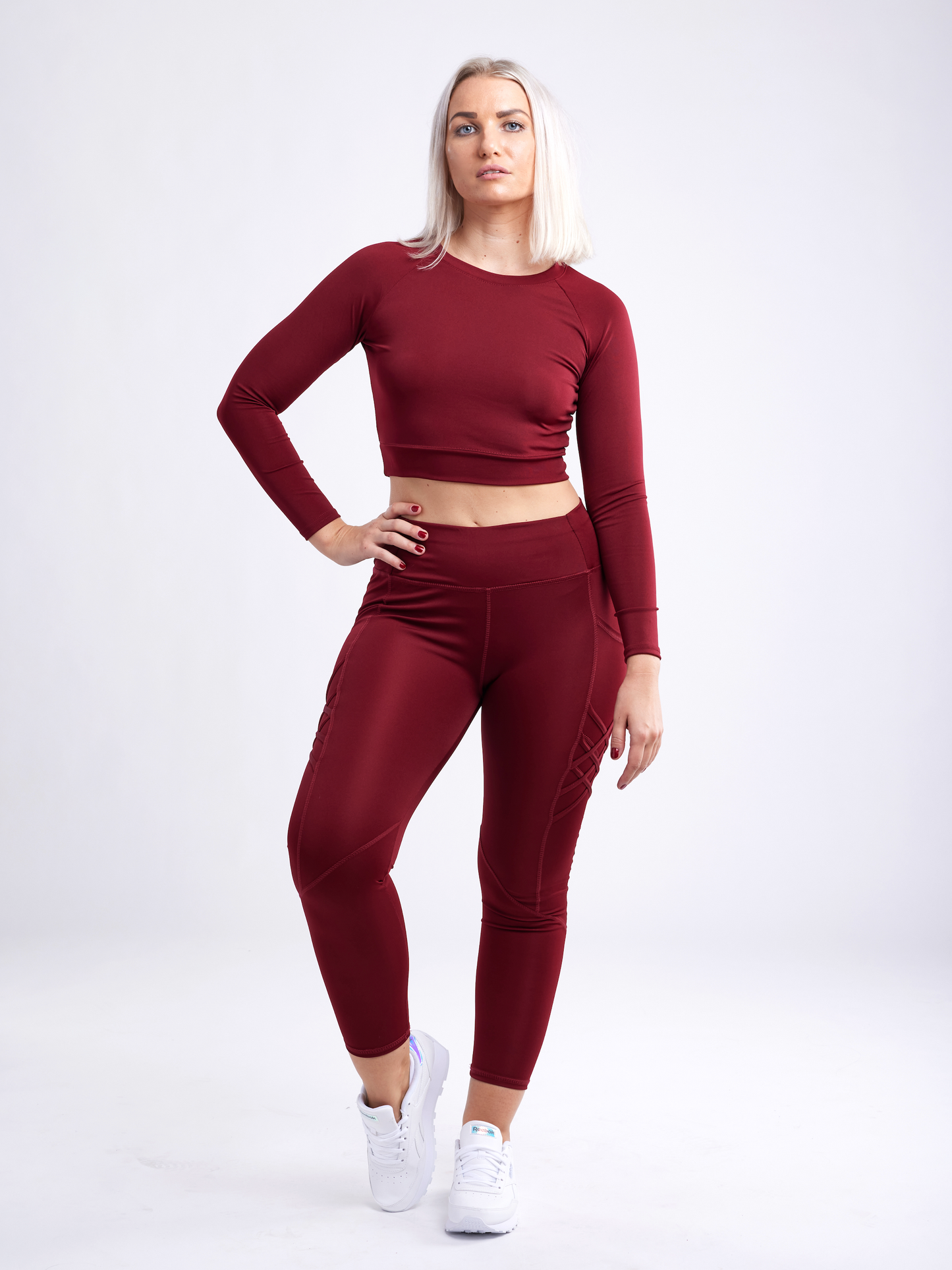 Long-Sleeve Crop Top | Women's Gym Wear - FitFlex