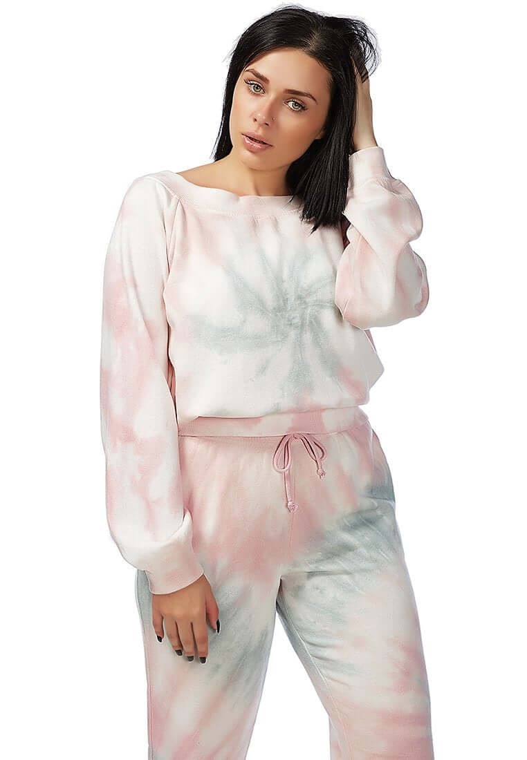 Tie Dye Sweat Top | Soft Fleece | Pastel Colors - Cozify Apparel