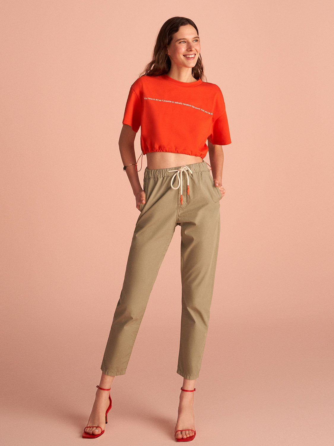 Lace-up Tapered Fit Jogging Pants | Active Wear - FitStyle