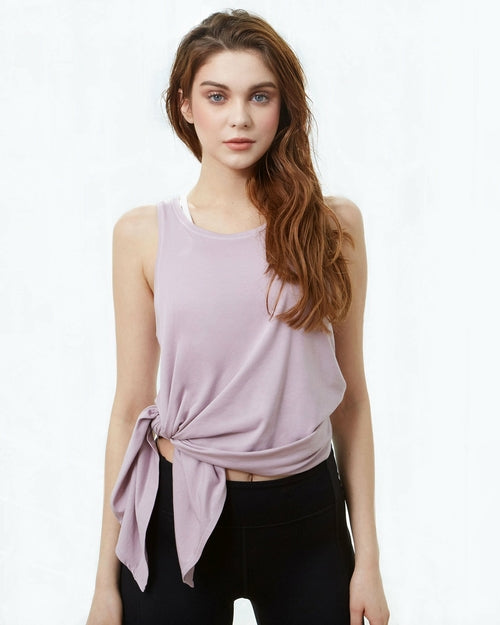 Workout Long Tie Tank - Lightweight & Comfortable - ActiveFit