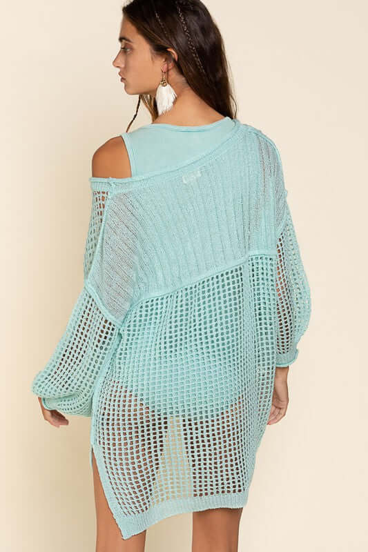 Oversized See-through Pullover Sweater | Stylish & Comfortable - Trendify