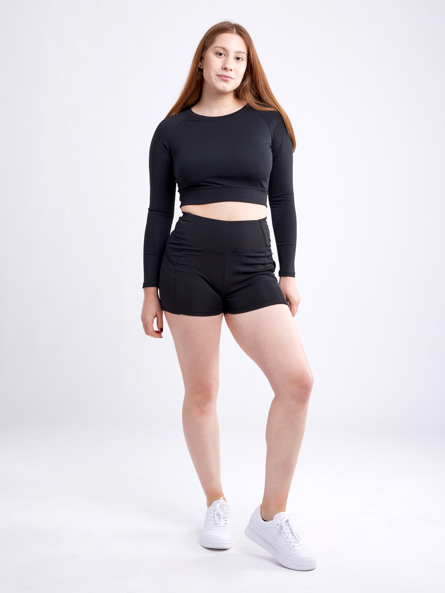 Long-Sleeve Crop Top | Women's Gym Wear - FitFlex