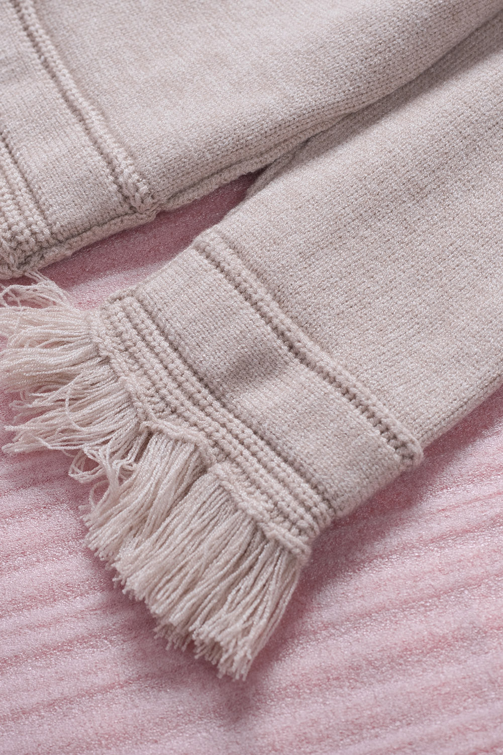 Winter Solid Color V Neck Tasseled Sweater - Stay Warm in Style