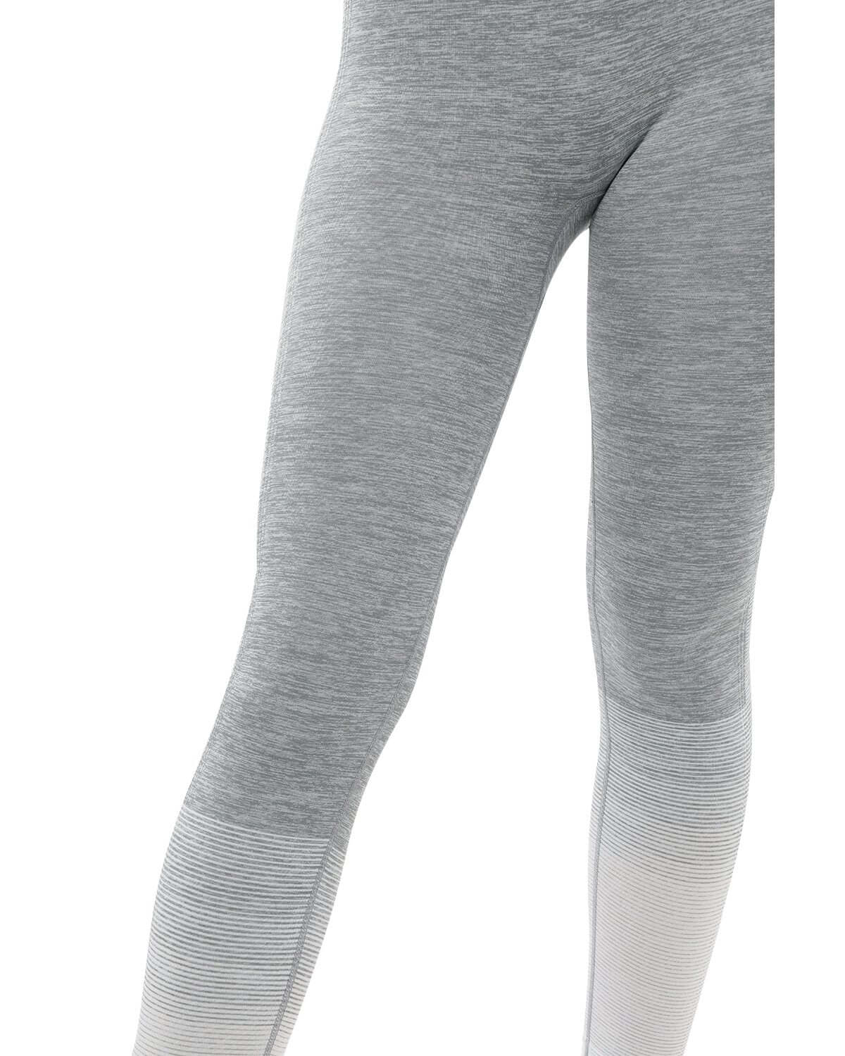 Seamless Leggings - Grey & White | Stretchy & Comfortable - ActiveWear