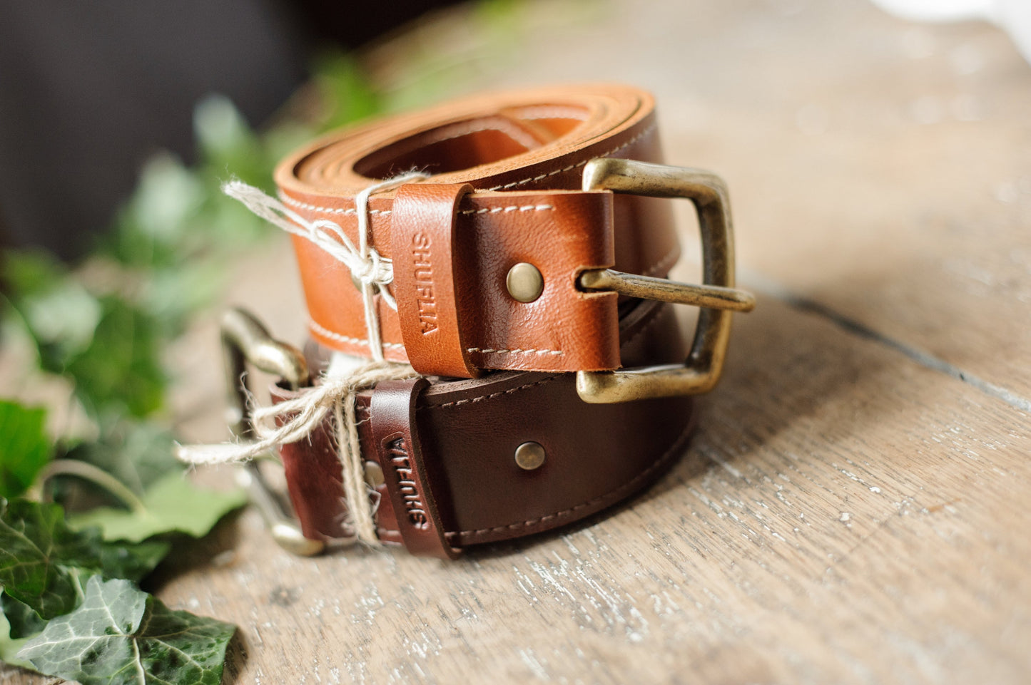Personalized Leather Belts for Men & Women - Custom Buckles