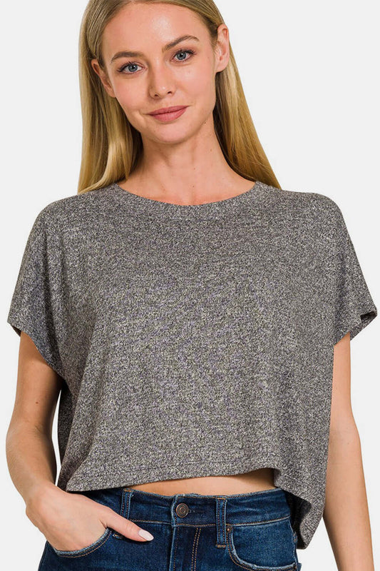 Zenana Cropped T-Shirt - Stylish & Comfortable | Ship from USA
