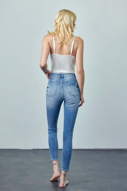 High-Rise Ankle Skinny Jeans | Contemporary Design - FashionFusion