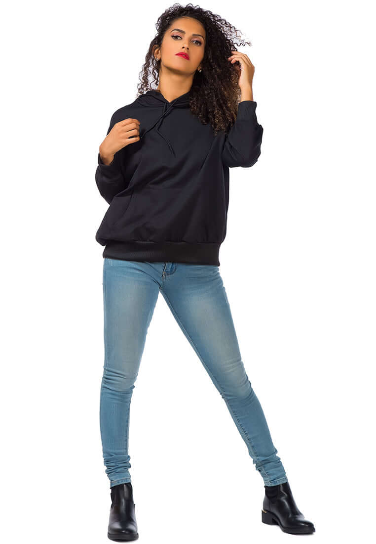 Warm Melange Pullover Drawstring Hoodie - Perfect for Winter