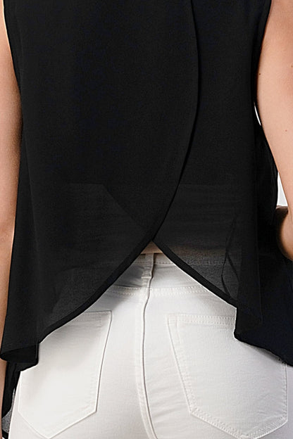 Sleeveless Draped Open Front Vest - Stylish Outerwear for Women