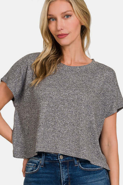 Zenana Cropped T-Shirt - Stylish & Comfortable | Ship from USA