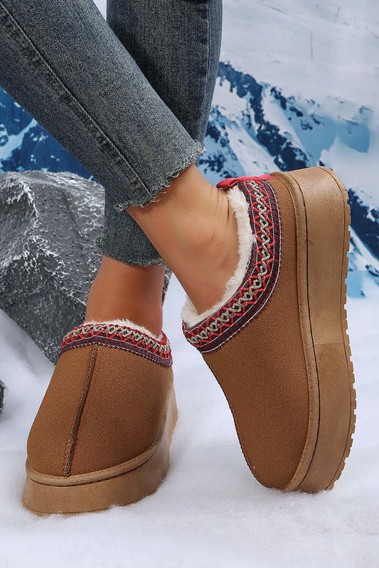Warm & Comfortable Winter Snow Boots - Suede Plush Lining