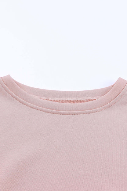 Pink Crew Neck Sweatshirt - Stylish & Comfortable