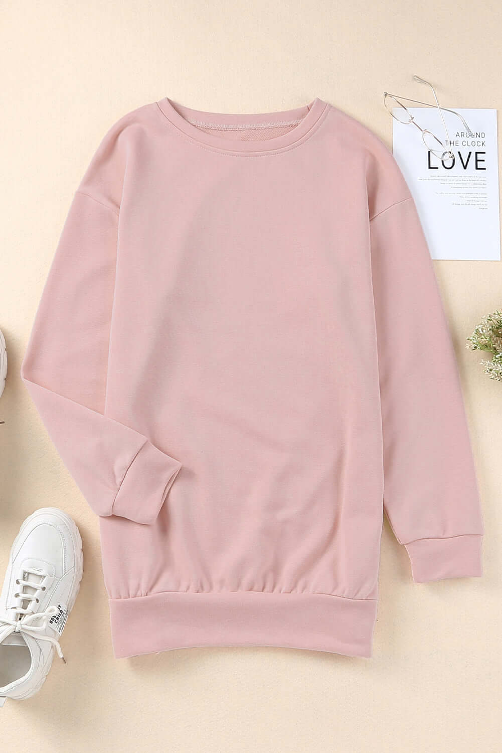 Pink Crew Neck Sweatshirt - Stylish & Comfortable