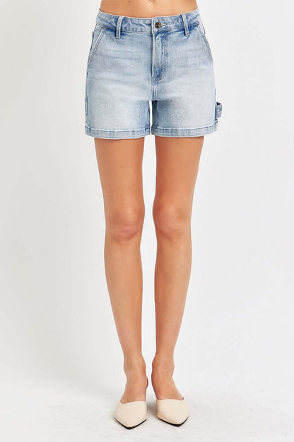High Rise Denim Shorts - Full Size | Classic & Comfortable - Risen