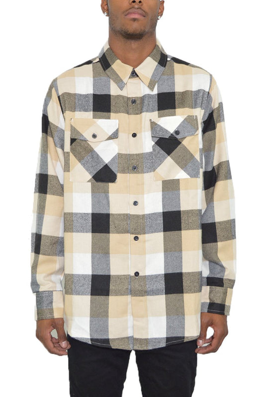 Plaid Sleeve Flannel Shirt - Stylish & Comfortable | BrandName