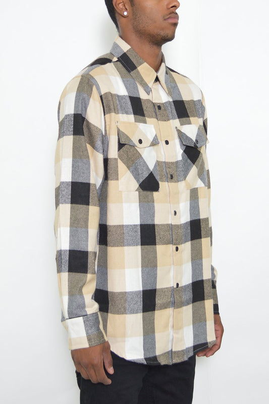 Plaid Sleeve Flannel Shirt - Stylish & Comfortable | BrandName