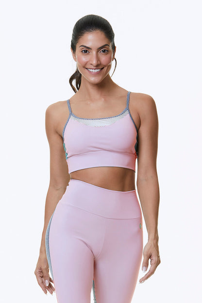 Baby Pink Women's Sports Bra - Alamo | Stylish & Comfortable