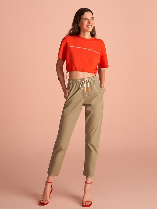 Lace-up Tapered Fit Jogging Pants | Active Wear - FitStyle