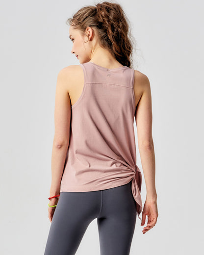 Workout Long Tie Tank - Lightweight & Comfortable - ActiveFit