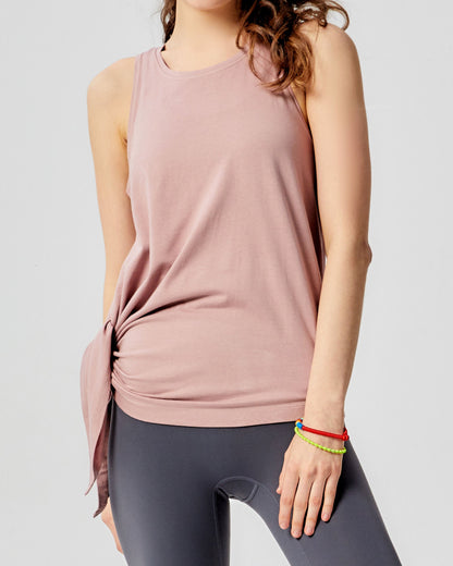 Workout Long Tie Tank - Lightweight & Comfortable - ActiveFit