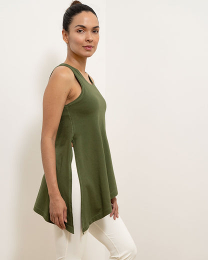 Workout Long Tie Tank - Lightweight & Comfortable - ActiveFit