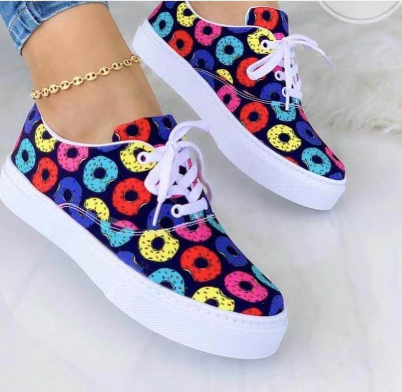 2022 Fashion Graffiti Women Sneakers - Stylish & Comfortable