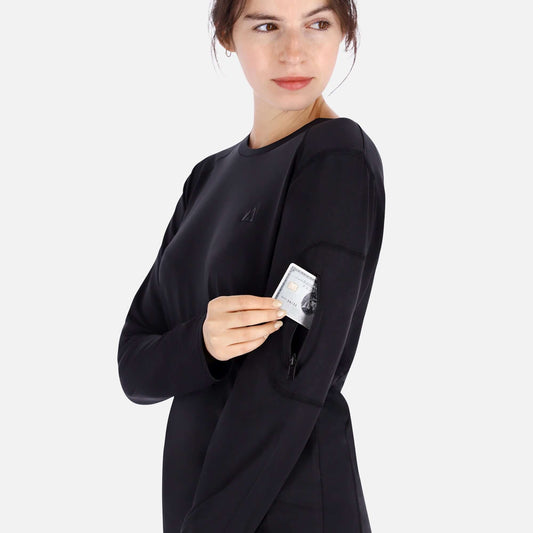 Moisture-Wicking QuickDry LS Shirt - Black
