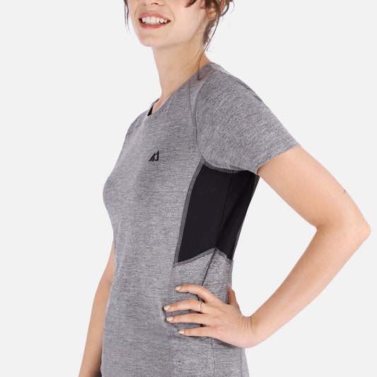 Moisture-Wicking QuickDry Shirt - Gray | Active Wear - FitZone