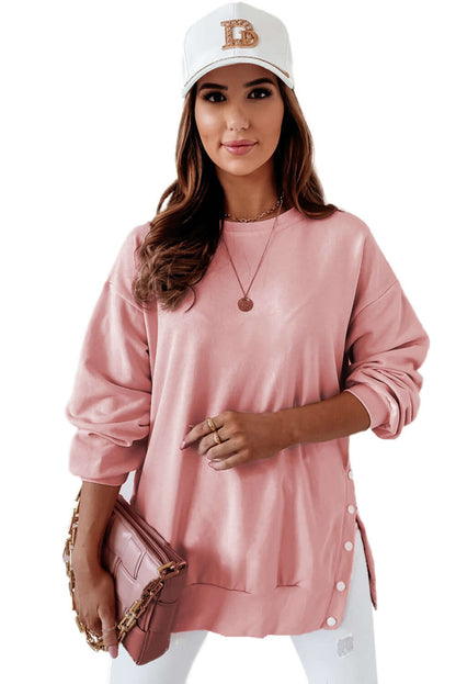 Pink Crew Neck Sweatshirt - Stylish & Comfortable