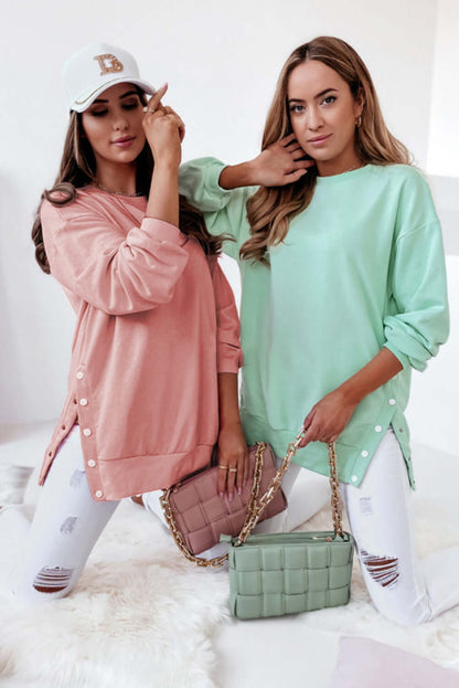 Pink Crew Neck Sweatshirt - Stylish & Comfortable