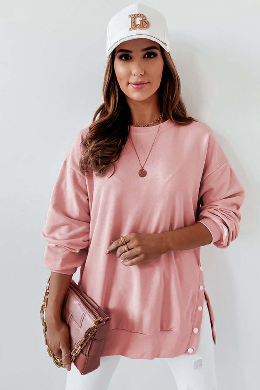 Pink Crew Neck Sweatshirt - Stylish & Comfortable
