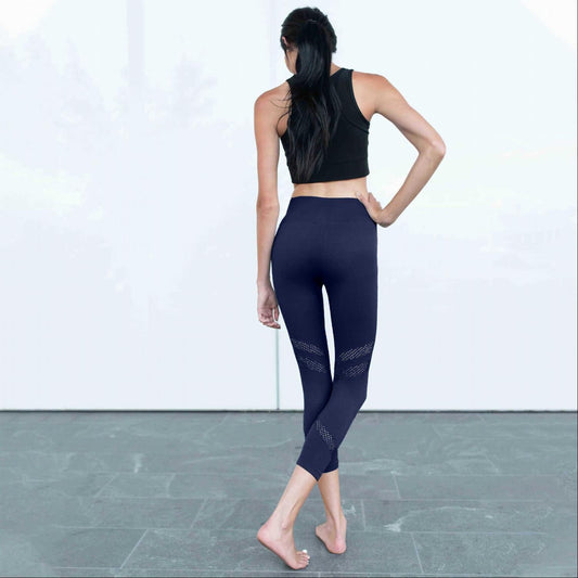 Ventilated Capri Leggings | Fitness Leggings with Mesh Design - ActiveFit