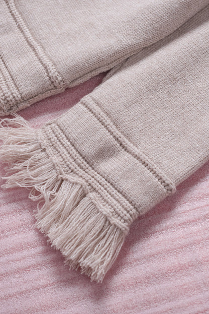 Winter Solid Color V Neck Tasseled Sweater - Stay Warm in Style