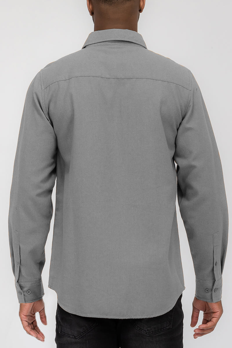 Brushed Flannel Shirt - Warm & Stylish Outerwear for Men - BrandName