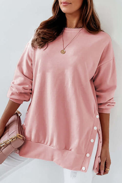 Pink Crew Neck Sweatshirt - Stylish & Comfortable