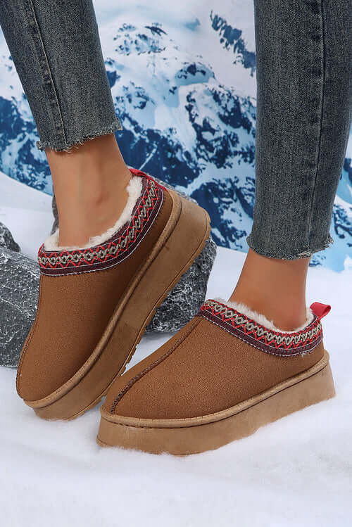 Warm & Comfortable Winter Snow Boots - Suede Plush Lining