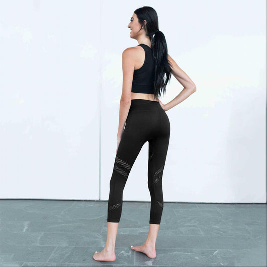 Ventilated Capri Leggings | Fitness Leggings with Mesh Design - ActiveFit