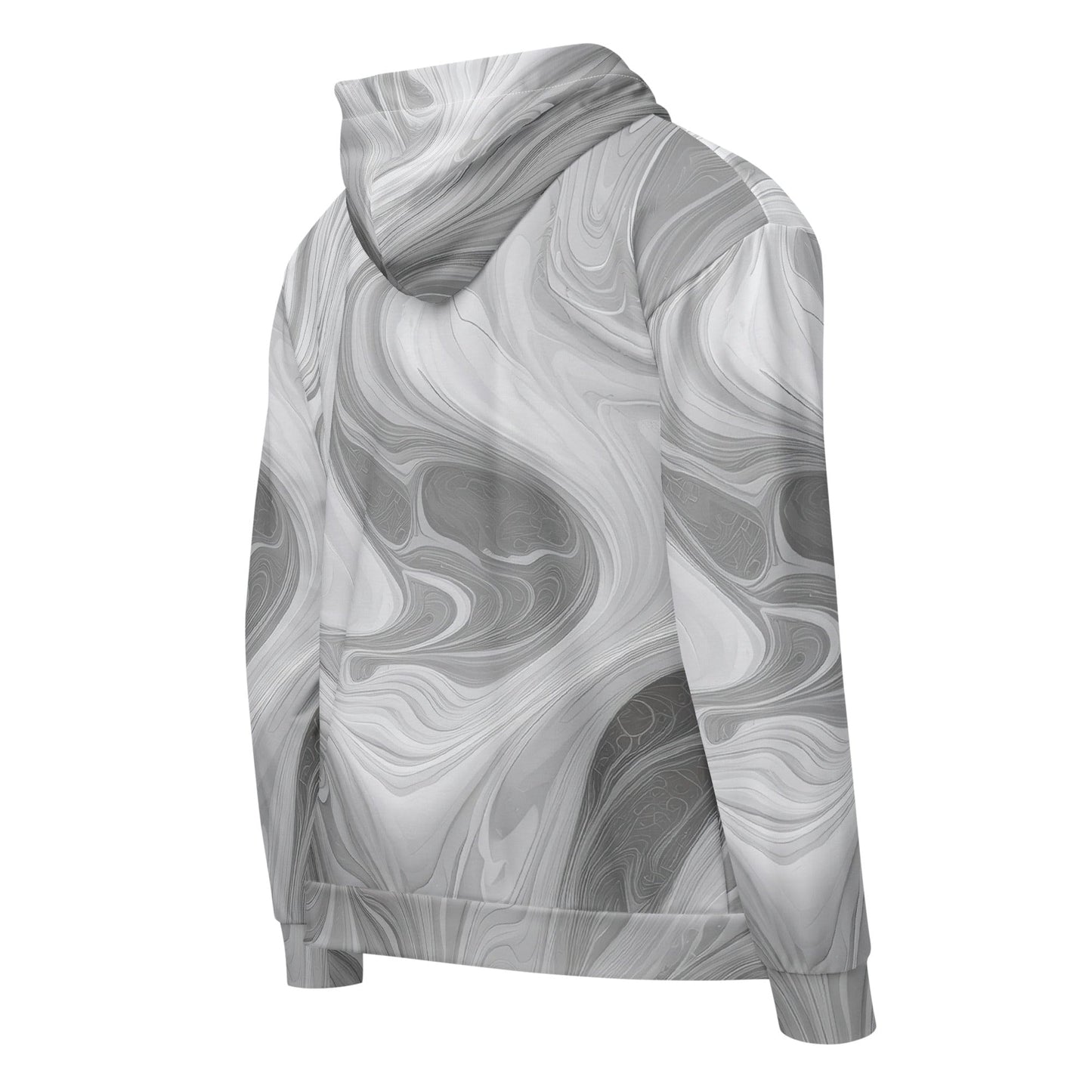 Boho Marble Pattern Mens Full Zip Graphic Hoodie - Trendify