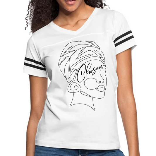 Womens Vintage Sport Graphic Tee - Say it Soul - Chosen' Black