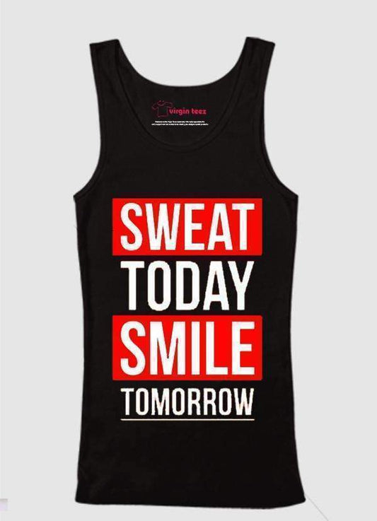 Sweat Today Smile Tomorrow Tank Top - Gym Motivation Wear